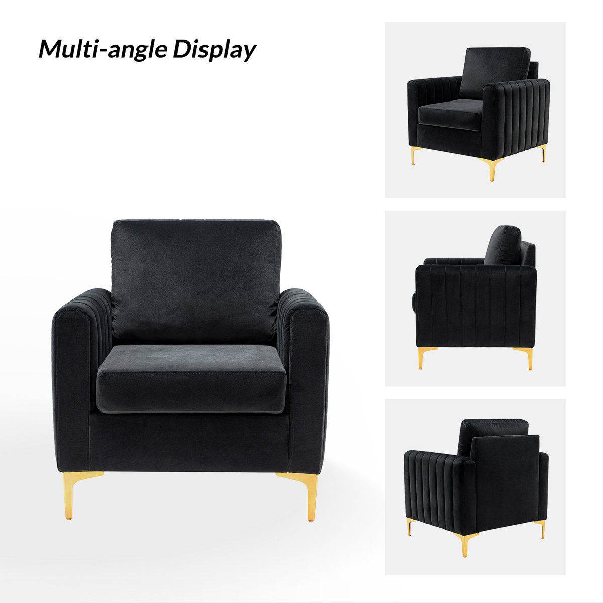 Cedarpoint Upholstered Velvet Tufted Club Chair